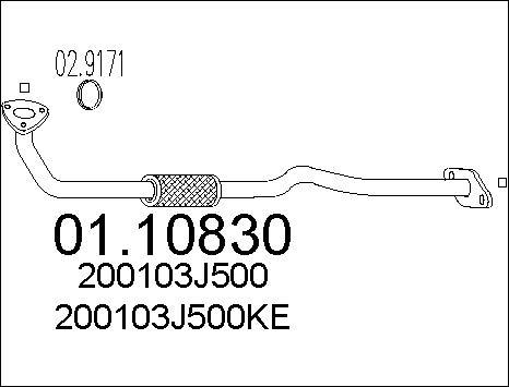 MTS 01.10830 - Труба выхлопного газа autosila-amz.com