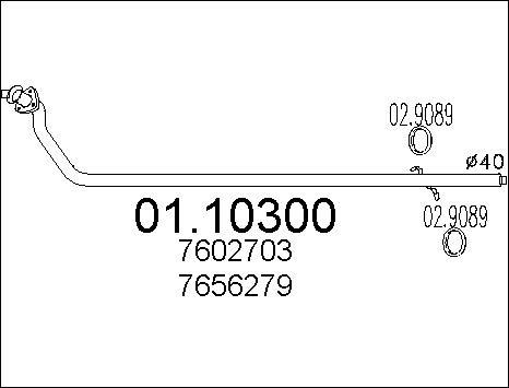 MTS 01.10300 - Труба выхлопного газа autosila-amz.com