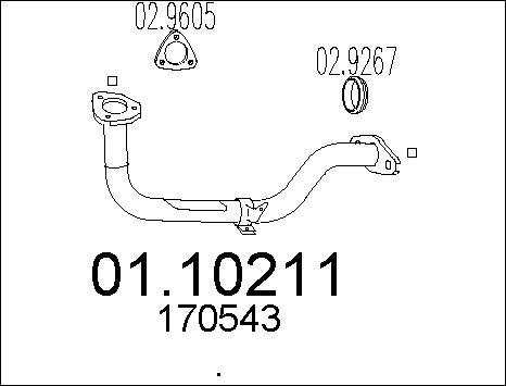 MTS 01.10211 - Труба выхлопного газа autosila-amz.com