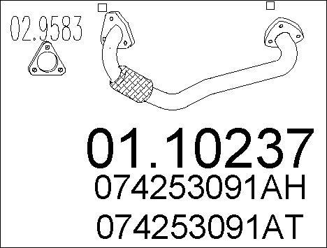 MTS 01.10237 - Труба выхлопного газа autosila-amz.com
