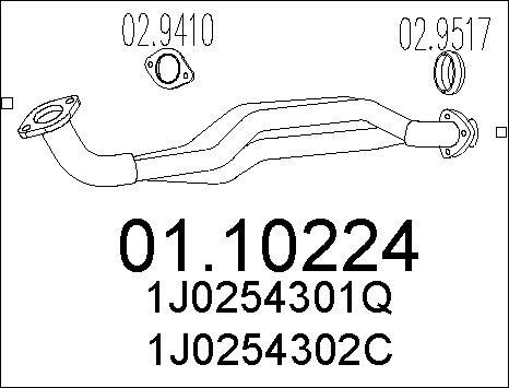 MTS 01.10224 - Труба выхлопного газа autosila-amz.com