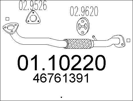 MTS 01.10220 - Труба выхлопного газа autosila-amz.com