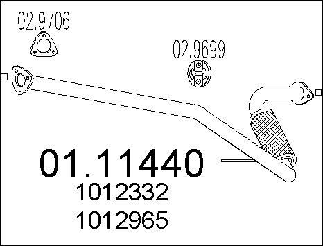 MTS 01.11440 - Труба выхлопного газа autosila-amz.com