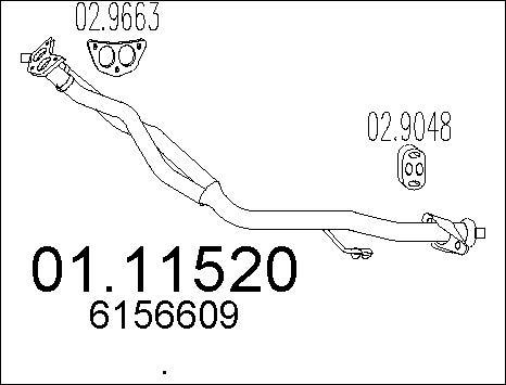 MTS 01.11520 - Труба выхлопного газа autosila-amz.com
