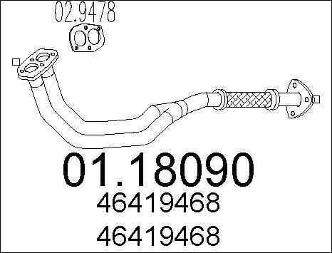 MTS 01.18090 - Труба выхлопного газа autosila-amz.com