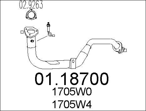 MTS 01.18700 - Труба выхлопного газа autosila-amz.com