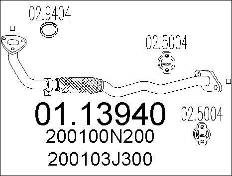 MTS 01.13940 - Труба выхлопного газа autosila-amz.com