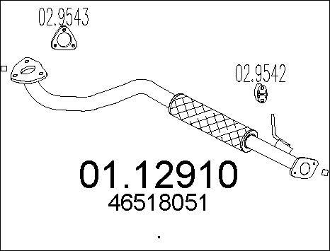 MTS 01.12910 - Труба выхлопного газа autosila-amz.com