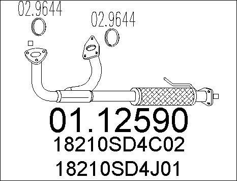MTS 01.12590 - Труба выхлопного газа autosila-amz.com