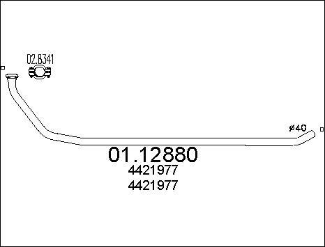 MTS 01.12880 - Труба выхлопного газа autosila-amz.com