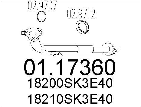 MTS 01.17360 - Труба выхлопного газа autosila-amz.com