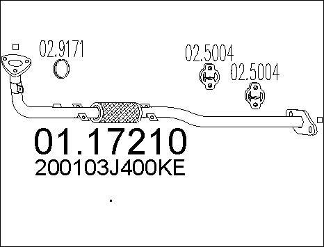 MTS 01.17210 - Труба выхлопного газа autosila-amz.com