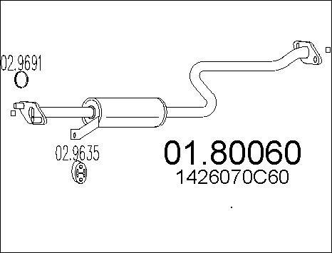 MTS 01.80060 - Средний глушитель выхлопных газов autosila-amz.com