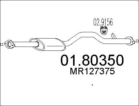MTS 01.80350 - Средний глушитель выхлопных газов autosila-amz.com