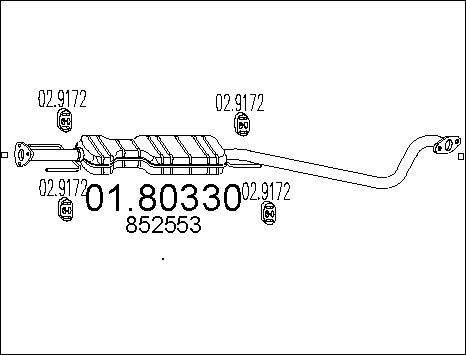 MTS 01.80330 - Средний глушитель выхлопных газов autosila-amz.com