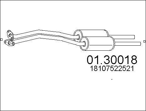 MTS 01.30018 - Предглушитель выхлопных газов autosila-amz.com