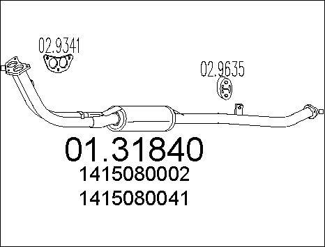 MTS 01.31840 - Предглушитель выхлопных газов autosila-amz.com