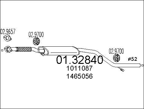 MTS 01.32840 - Средний глушитель выхлопных газов autosila-amz.com