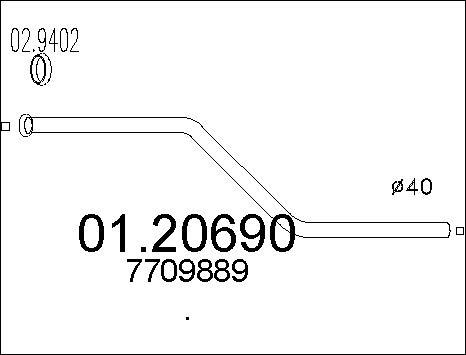 MTS 01.20690 - Труба выхлопного газа autosila-amz.com