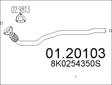 MTS 01.20103 - Труба выхлопного газа autosila-amz.com