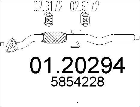 MTS 01.20294 - Труба выхлопного газа autosila-amz.com