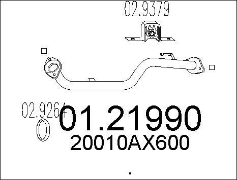 MTS 01.21990 - Труба выхлопного газа autosila-amz.com