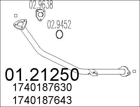 MTS 01.21250 - Труба выхлопного газа autosila-amz.com