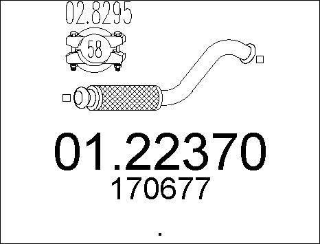 MTS 01.22370 - Труба выхлопного газа autosila-amz.com