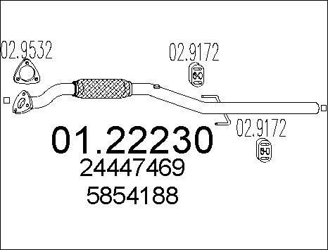 MTS 01.22230 - Труба выхлопного газа autosila-amz.com