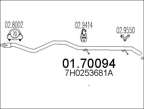 MTS 01.70094 - Труба выхлопного газа autosila-amz.com
