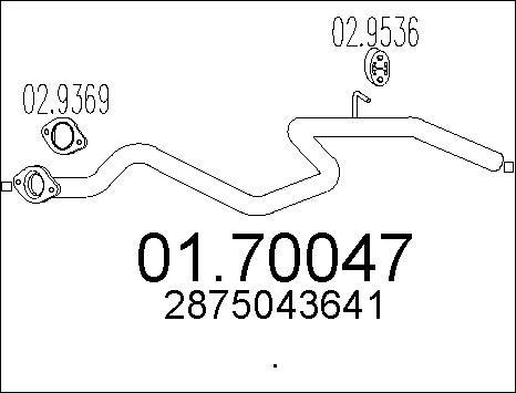 MTS 01.70047 - Труба выхлопного газа autosila-amz.com