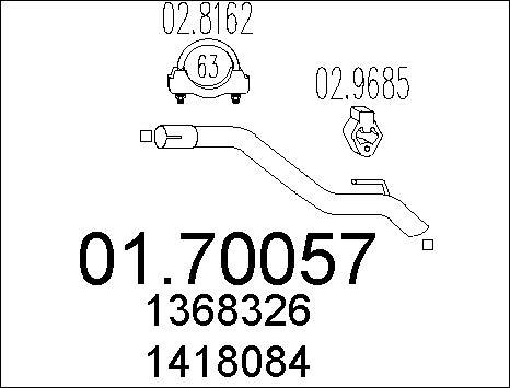 MTS 01.70057 - Труба выхлопного газа autosila-amz.com