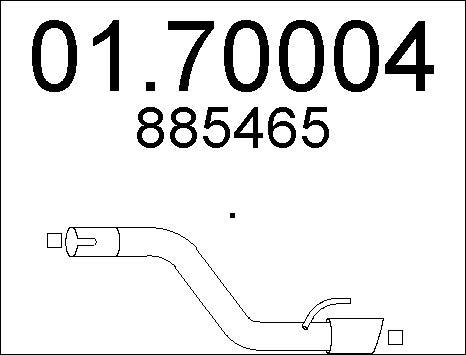 MTS 01.70004 - Труба выхлопного газа autosila-amz.com