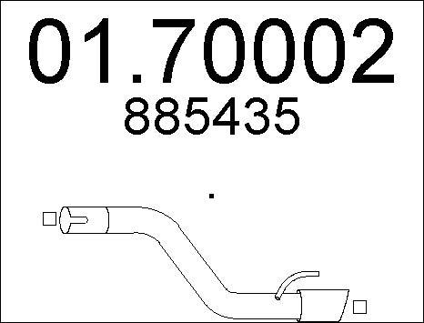 MTS 01.70002 - Труба выхлопного газа autosila-amz.com