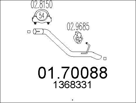 MTS 01.70088 - Труба выхлопного газа autosila-amz.com
