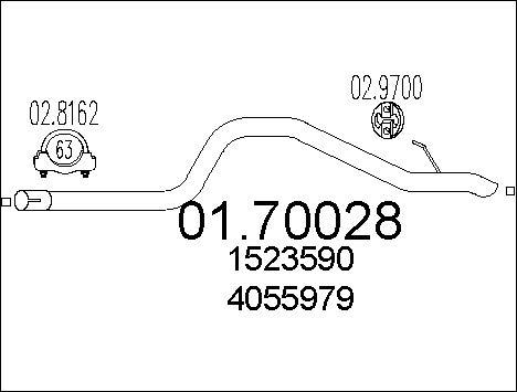 MTS 01.70028 - Труба выхлопного газа autosila-amz.com