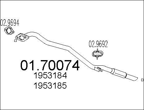 MTS 01.70074 - Труба выхлопного газа autosila-amz.com