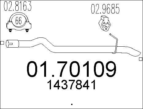 MTS 01.70109 - Труба выхлопного газа autosila-amz.com