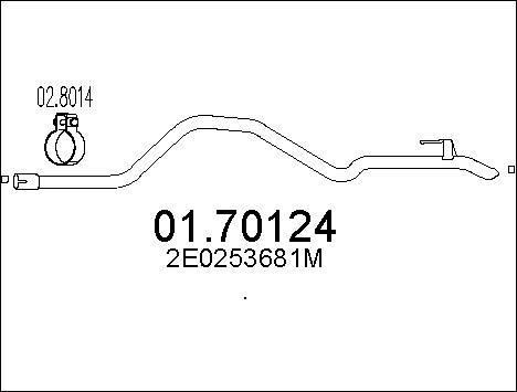 MTS 01.70124 - Труба выхлопного газа autosila-amz.com