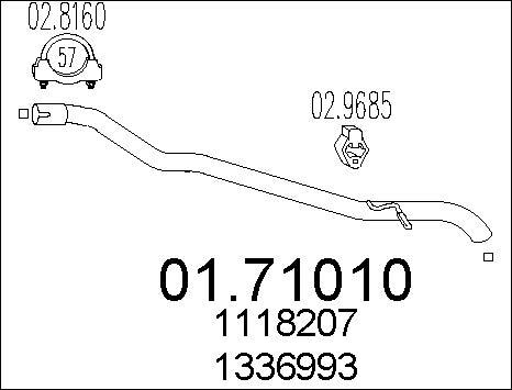 MTS 01.71010 - Труба выхлопного газа autosila-amz.com