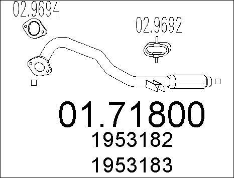 MTS 01.71800 - Труба выхлопного газа autosila-amz.com
