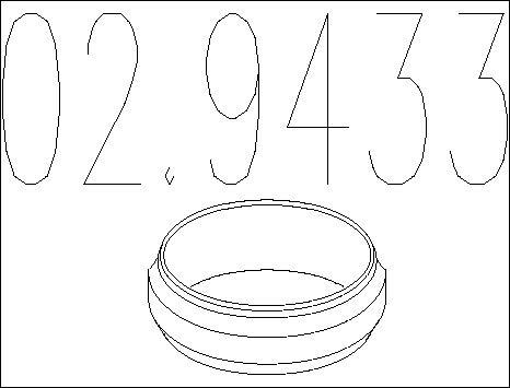 MTS 02.9433 - Уплотнительное кольцо, труба выхлопного газа autosila-amz.com