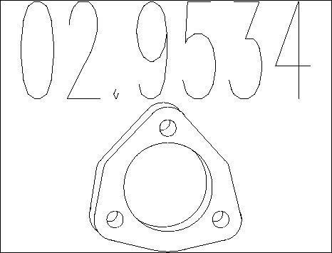 MTS 02.9534 - Прокладка, труба выхлопного газа autosila-amz.com