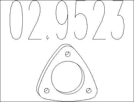 MTS 02.9523 - Прокладка, труба выхлопного газа autosila-amz.com