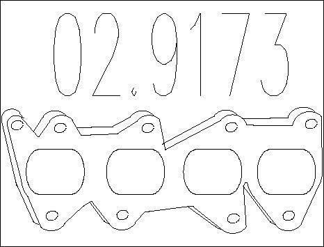 MTS 02.9173 - Прокладка, труба выхлопного газа autosila-amz.com