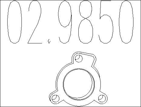 MTS 02.9850 - Прокладка, труба выхлопного газа autosila-amz.com