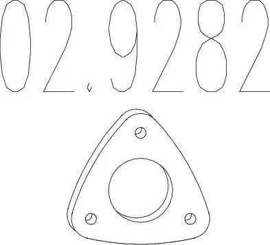 MTS 02.9282 - Прокладка, труба выхлопного газа autosila-amz.com