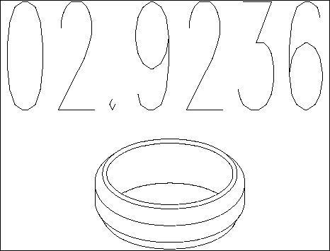 MTS 02.9236 - Уплотнительное кольцо, труба выхлопного газа autosila-amz.com
