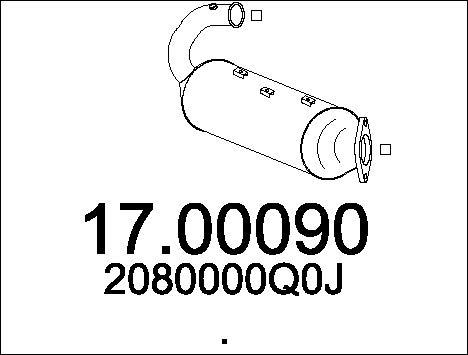 MTS 17.00090 - Сажевый / частичный фильтр, система выхлопа ОГ autosila-amz.com