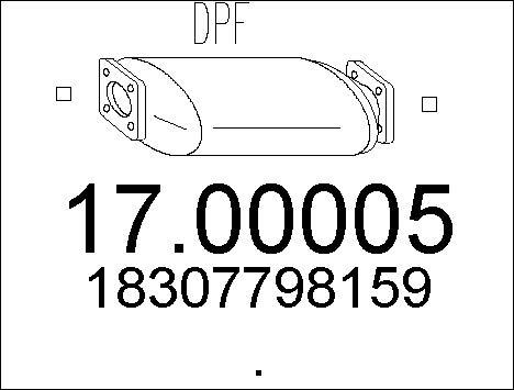 MTS 17.00005 - Сажевый / частичный фильтр, система выхлопа ОГ autosila-amz.com